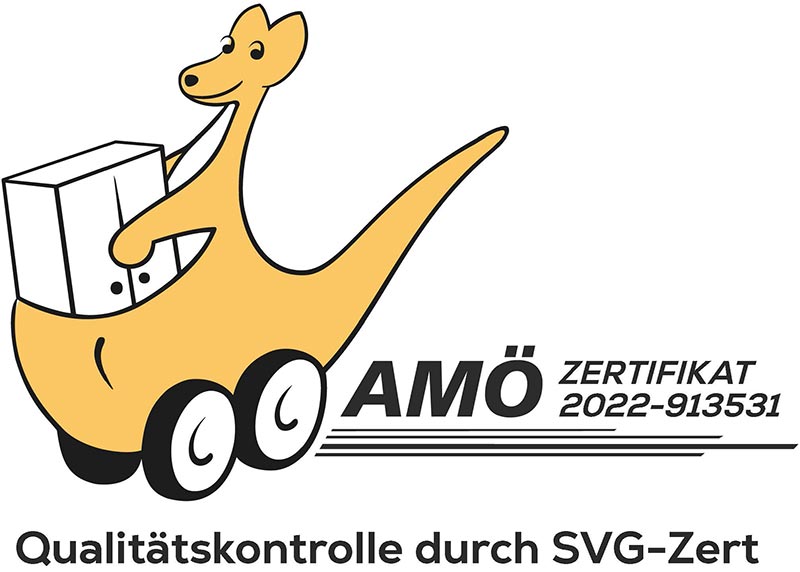 Umzüge Selisch AMÖ Zertifikat 2022-913531 Qualitätskontrolle durch SVG-Zert